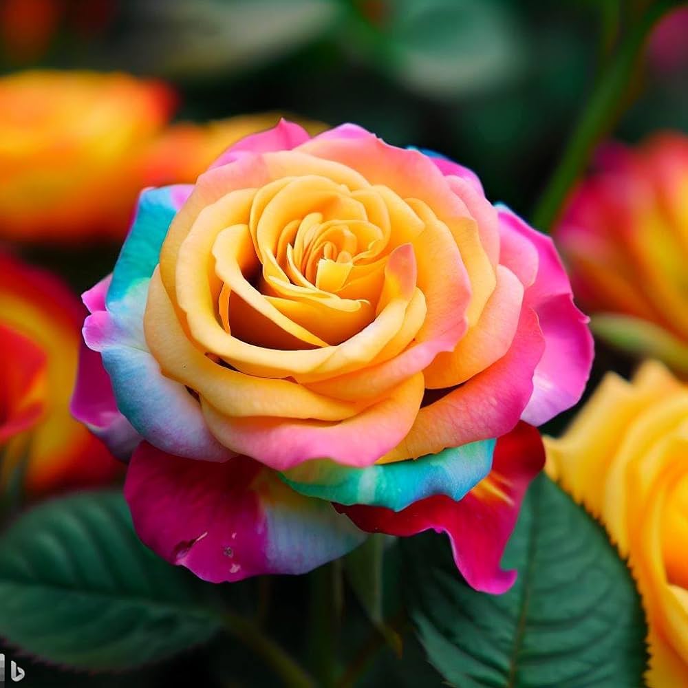 Mixed Color Rose Flower Seeds for Vibrant Planting blooming in flower beds, containers, borders, and pollinator-friendly gardens