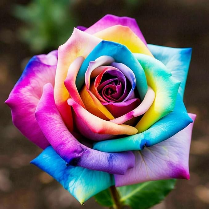 Rainbow Rose Rosa spp Flower Seeds for Planting in Flower Bed