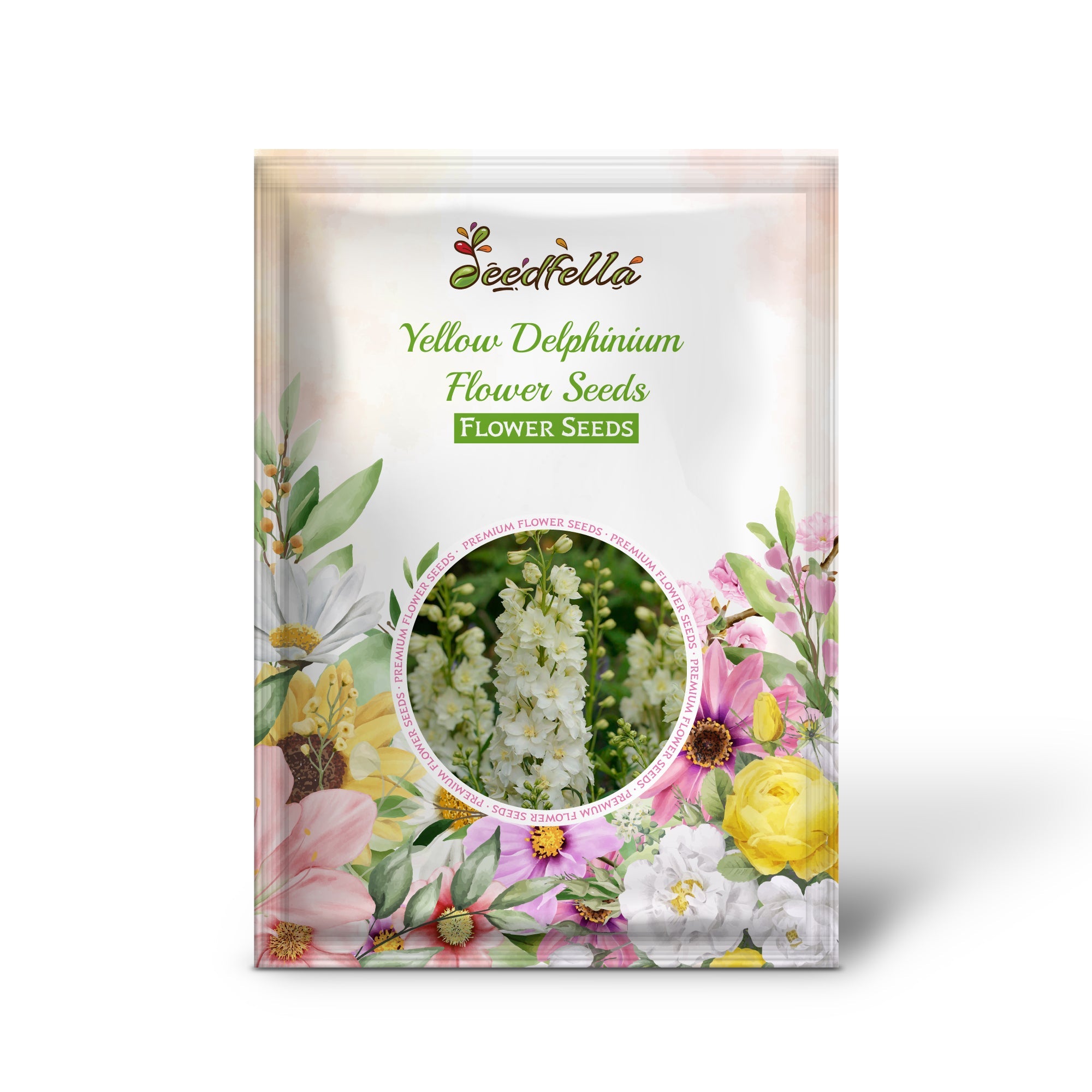 Yellow Delphinium Flower Seeds for Planting | Vibrant Perennial Blooms