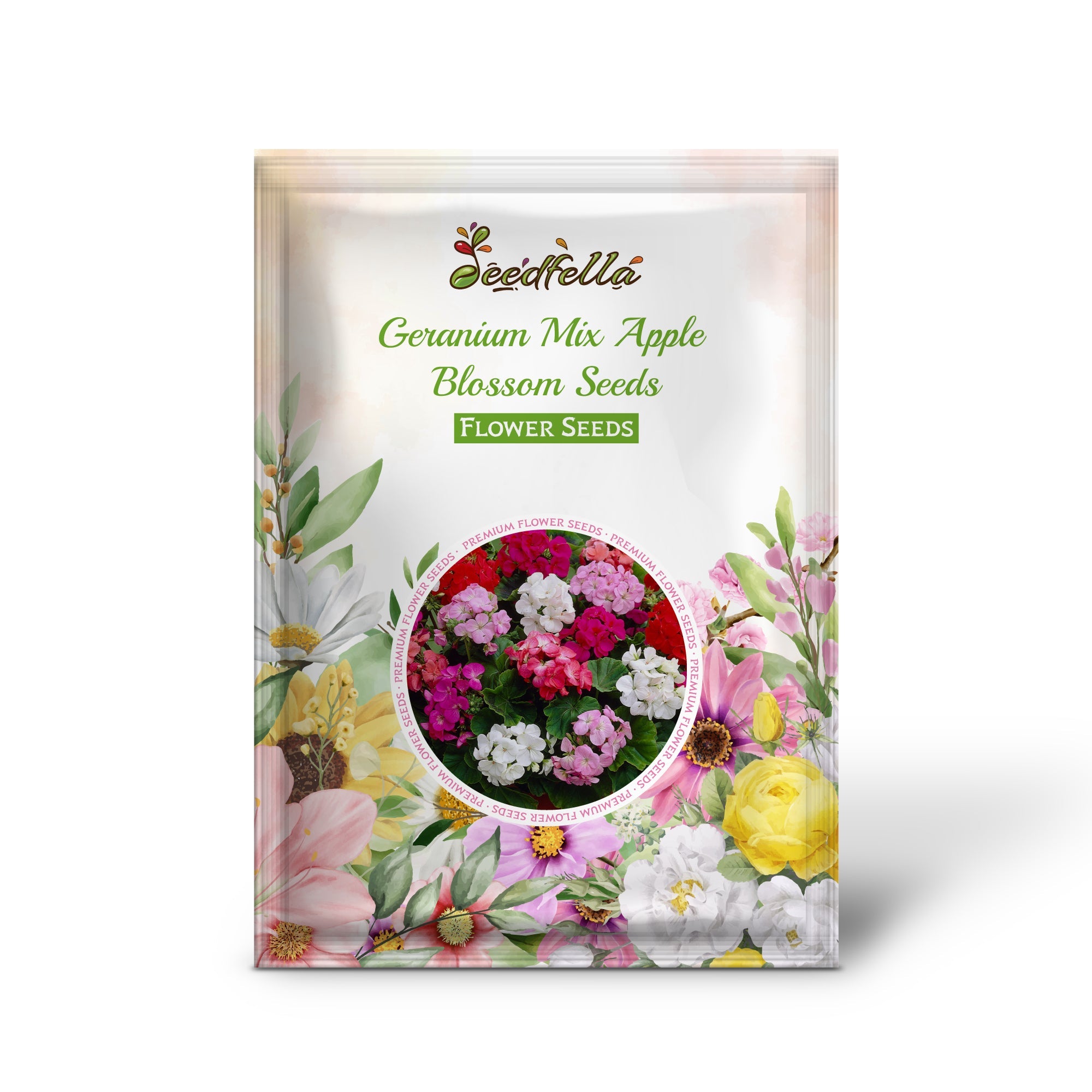Geranium Mix Apple Blossom Seeds for Planting Vibrant Annual Flowering Plants