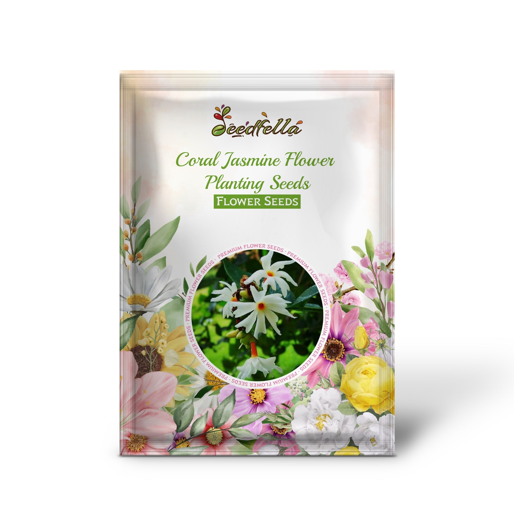 Coral Jasmine Flower Planting Seeds for Vibrant Garden Blooms