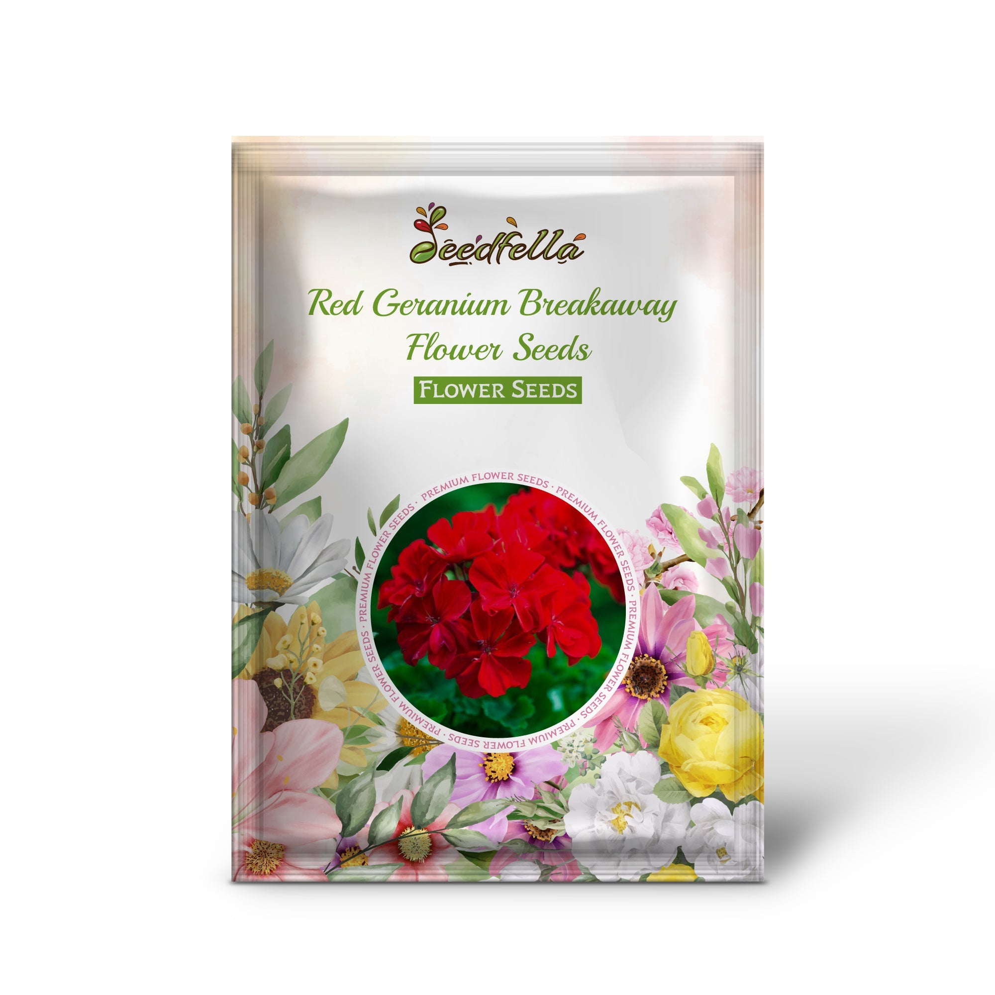 Red Geranium Breakaway Flower Seeds for Vibrant Planting