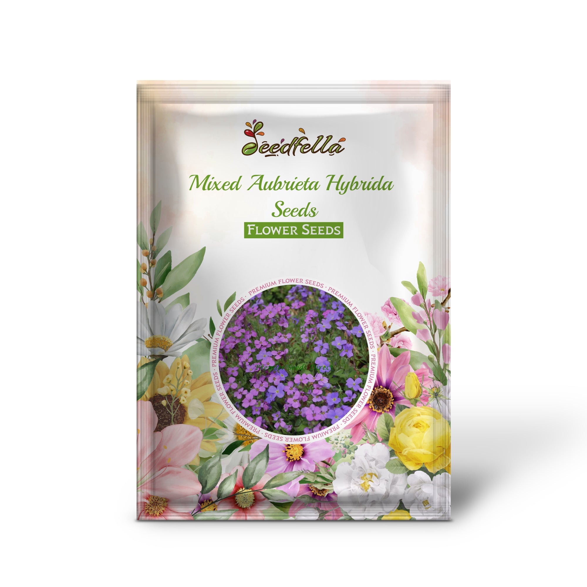 Mixed Aubrieta Hybrida Seeds for Planting - Vibrant Ground Cover Flowers