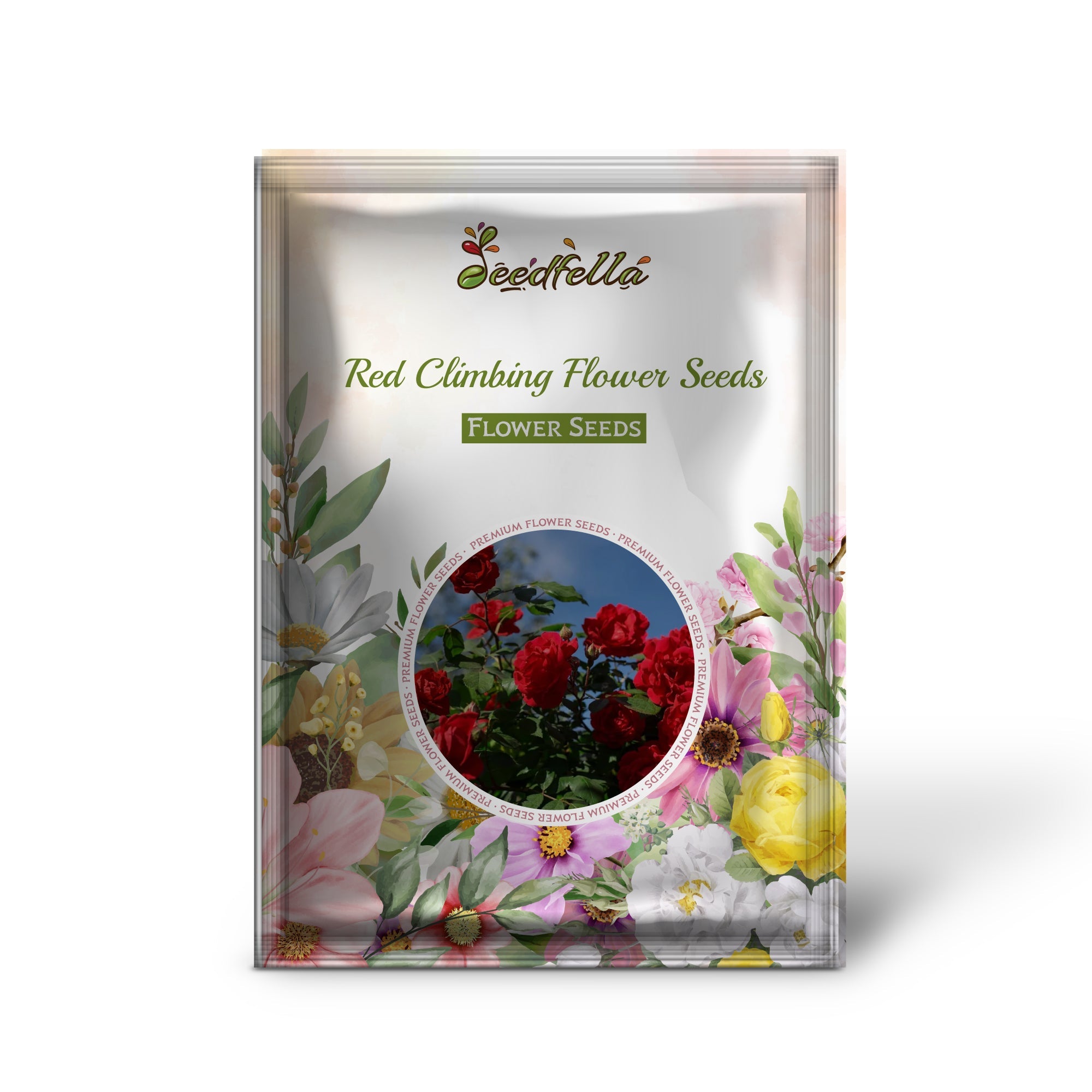 Red Climbing Flower Seeds for Planting - Vibrant Blooms for Your Garden