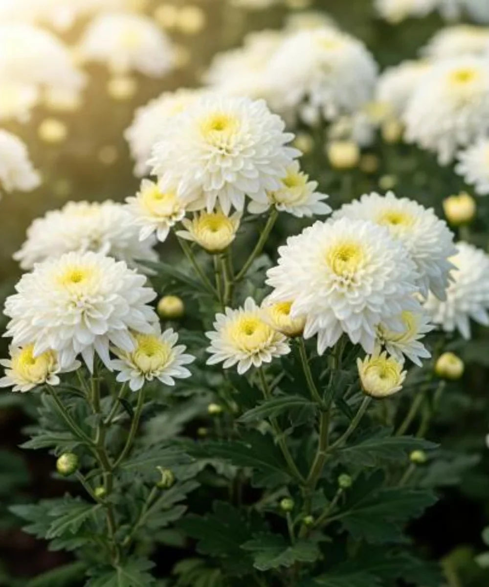 Yellow White Chrysanthemum Flower seeds for Planting - Drought Tolerant, Heirloom & GMO Free Seeds for Home Garden