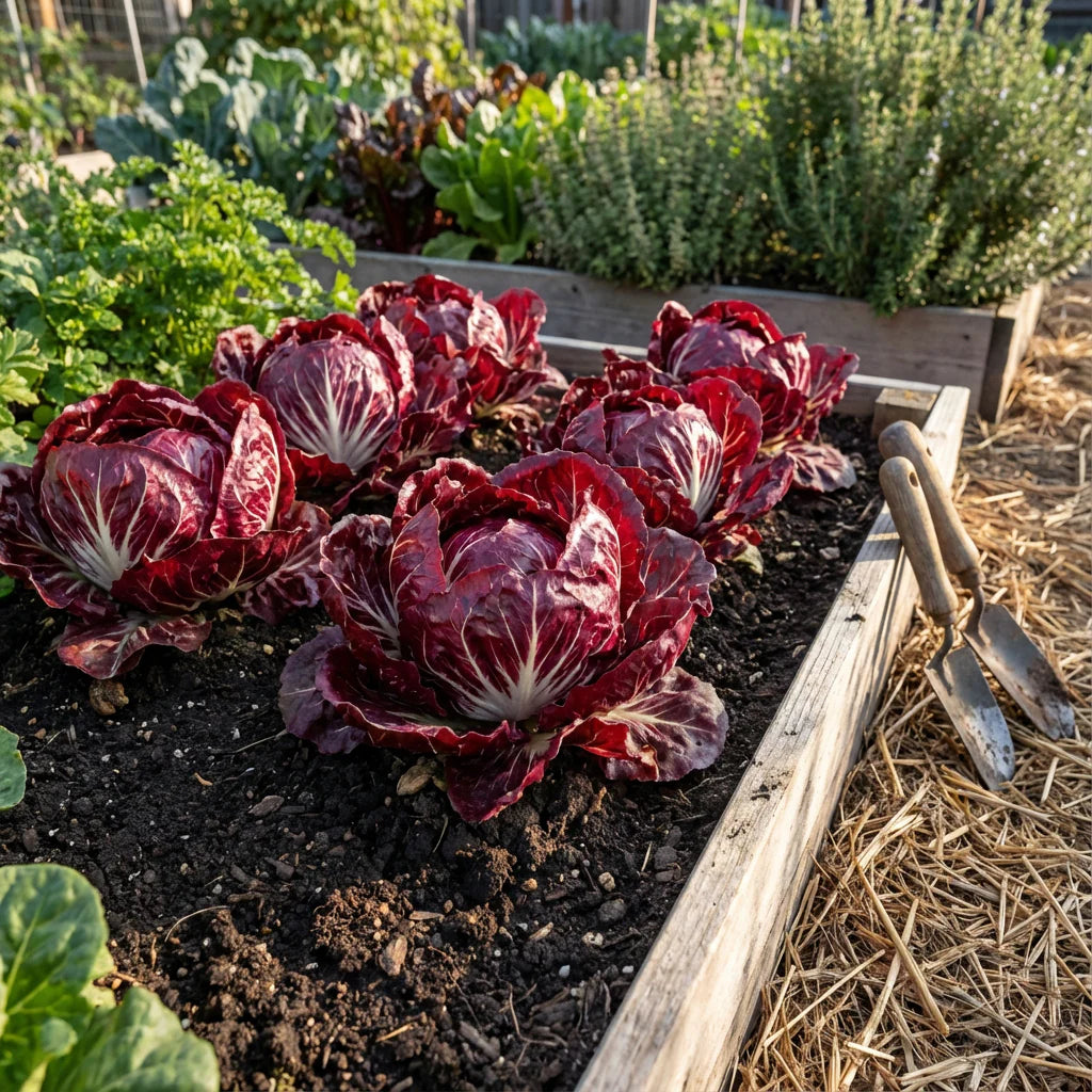Red & White Radicchio Vegetable Seeds for Planting