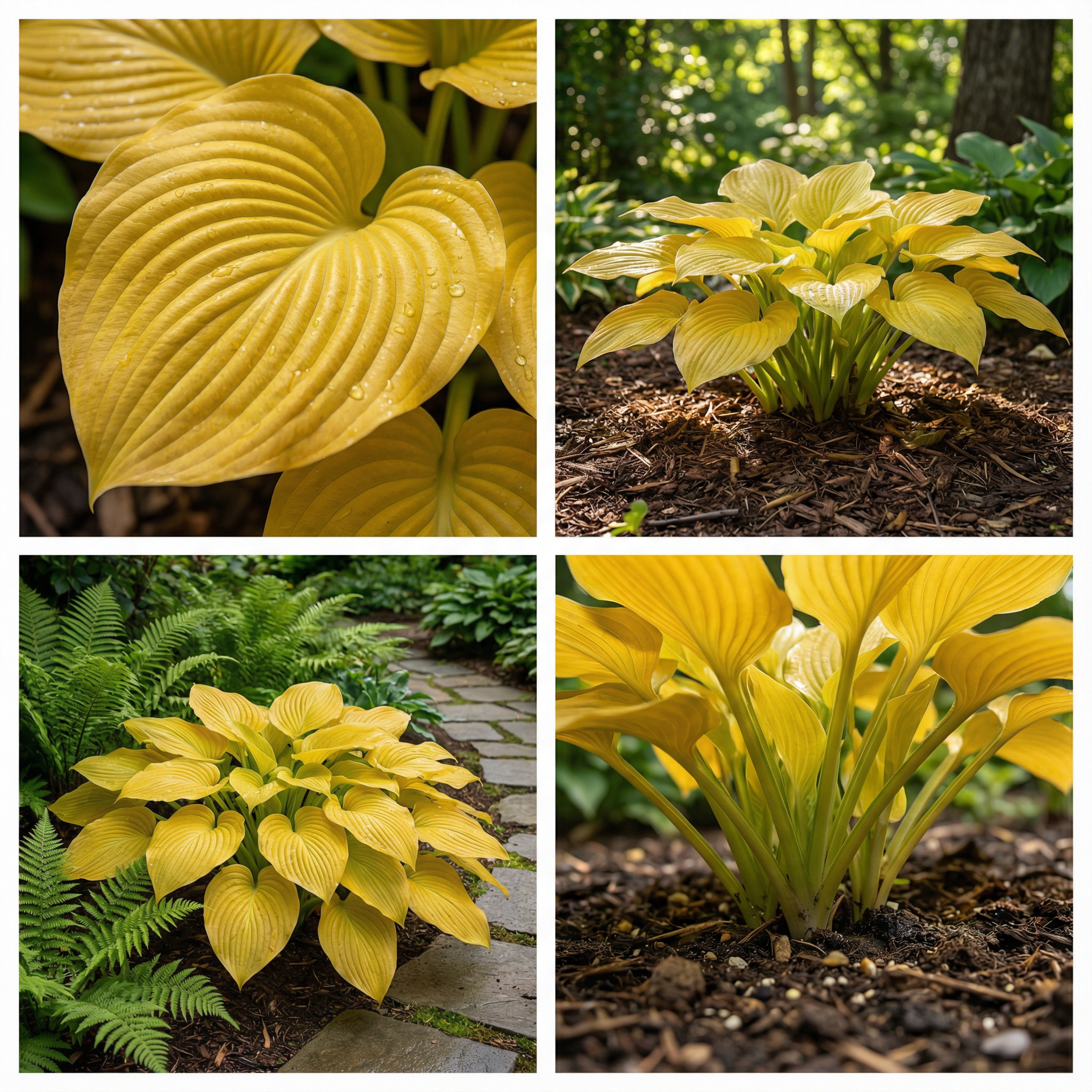 Evergrowseeds Hosta seeds for planting, heirloom non-GMO perennial shade plant with lush green foliage, shown in the image.