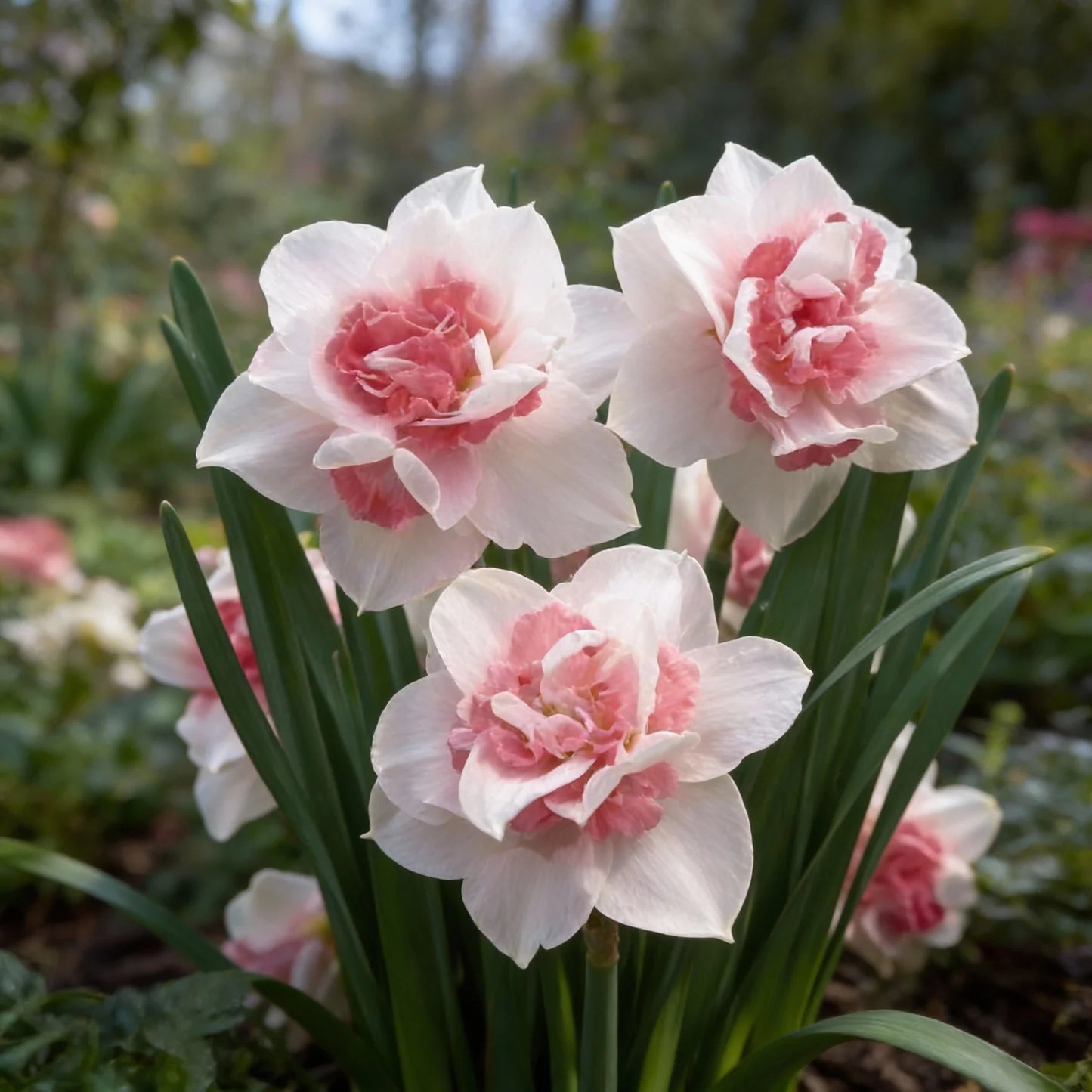 Narcissus Flower Seeds blooming in flower beds, containers, borders, and pollinator-friendly gardens