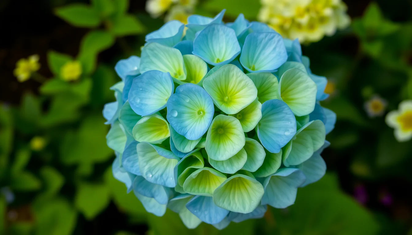 Green Blue Hydrangea Flower seeds for Planting - Sun Loving, Heirloom & GMO Free Seeds for Home Garden