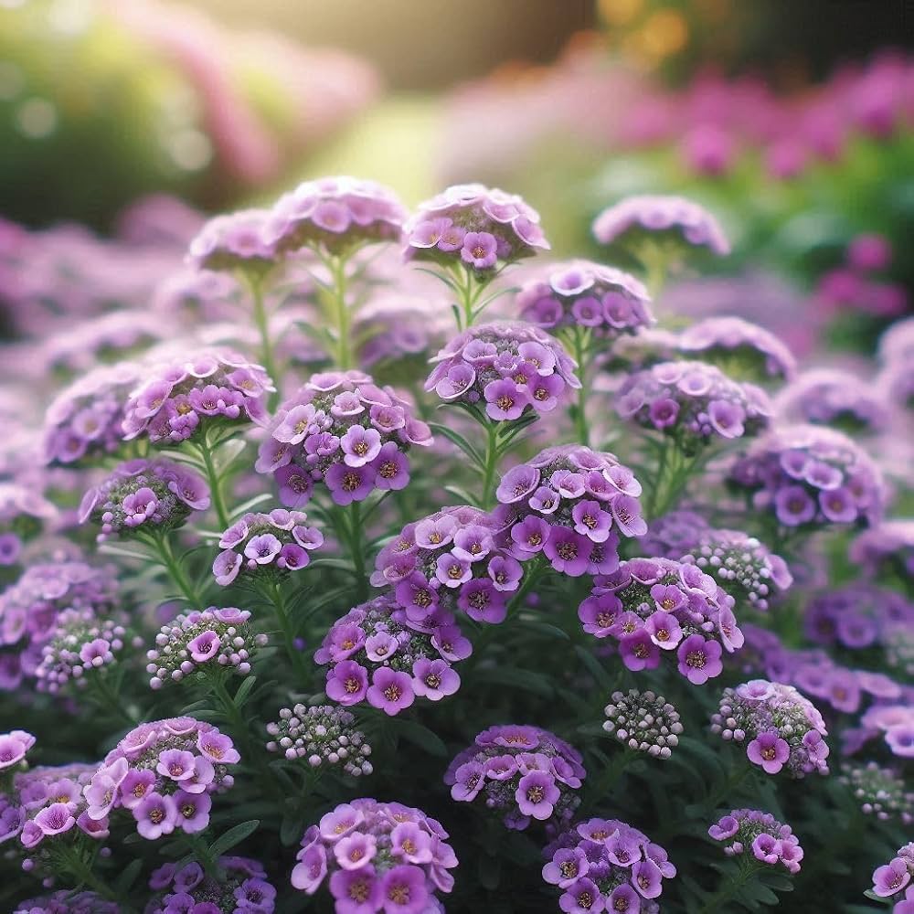 Lilac Lace Mix Alyssum Lobularia maritima Seeds for Planting - Perfect for Flower Bed & Urban Garden