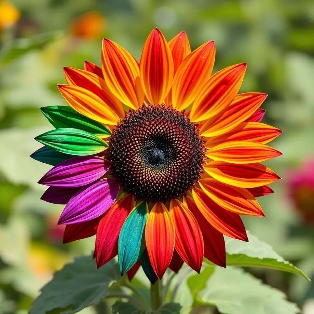 Rainbow Sunflower Flower seeds for Planting - Hardy Variety, Heirloom & GMO Free Seeds for Home Garden