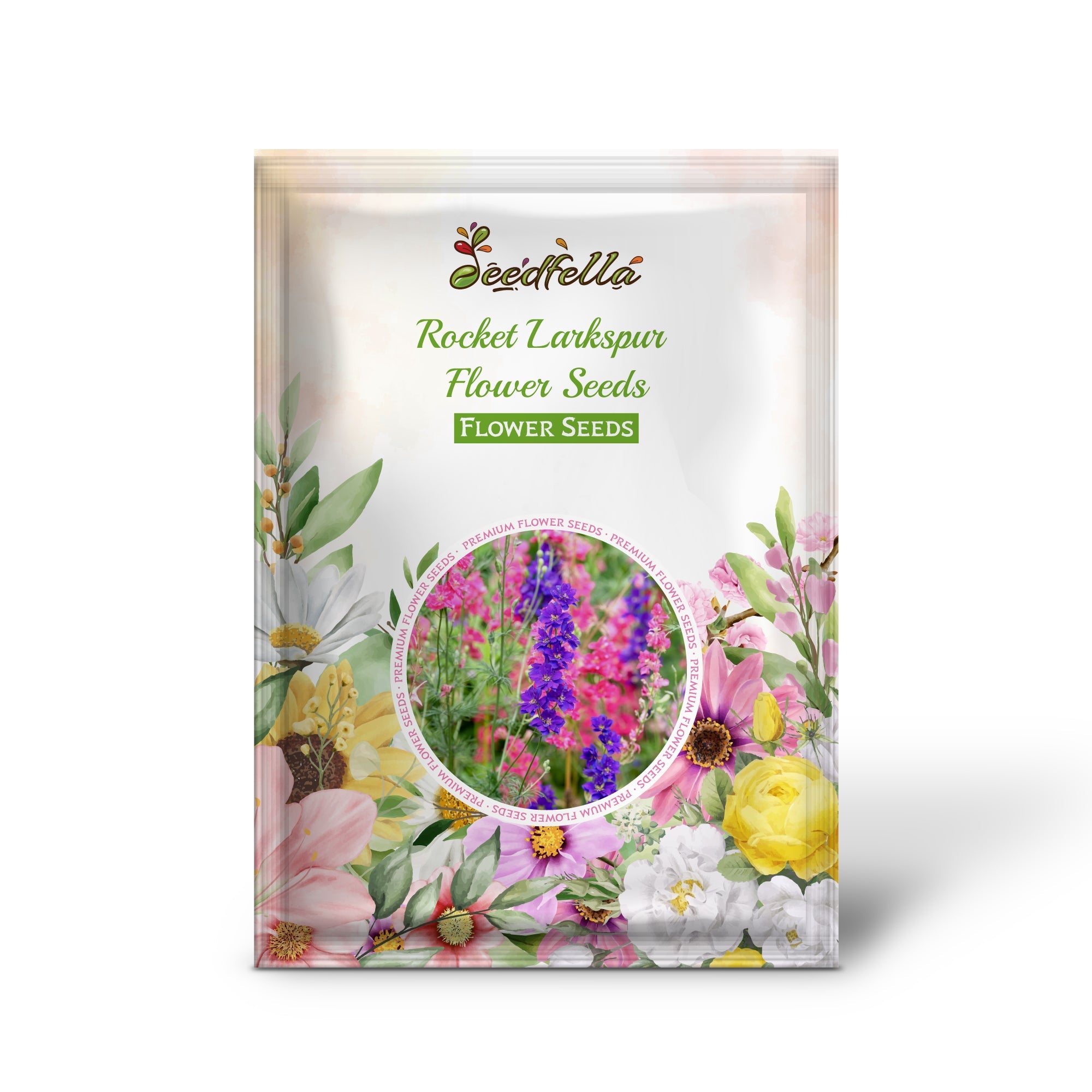 Rocket Larkspur Flower Seeds for Beautiful Garden Blooms