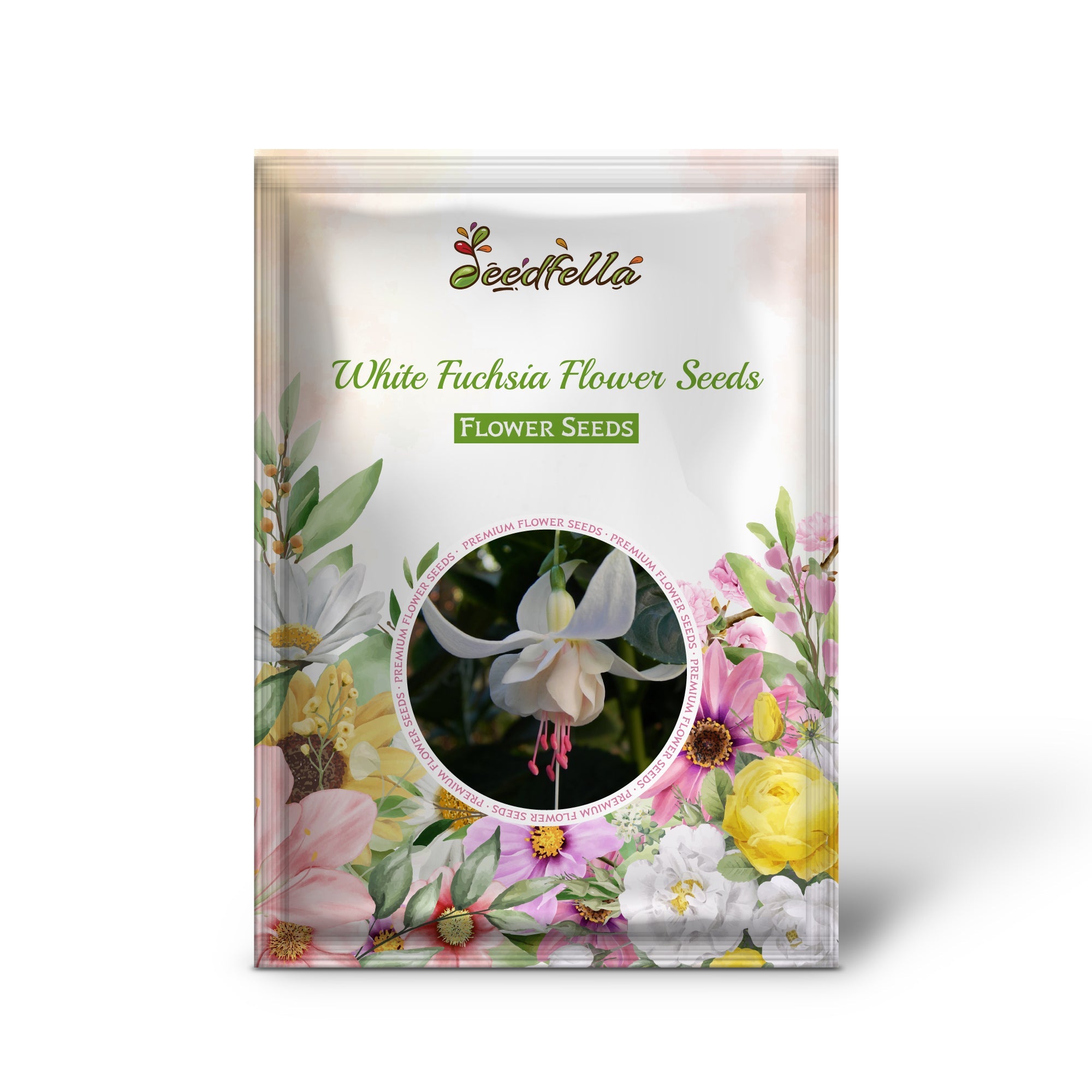 White Fuchsia Flower Seeds for Planting - Gorgeous Annual Blooms
