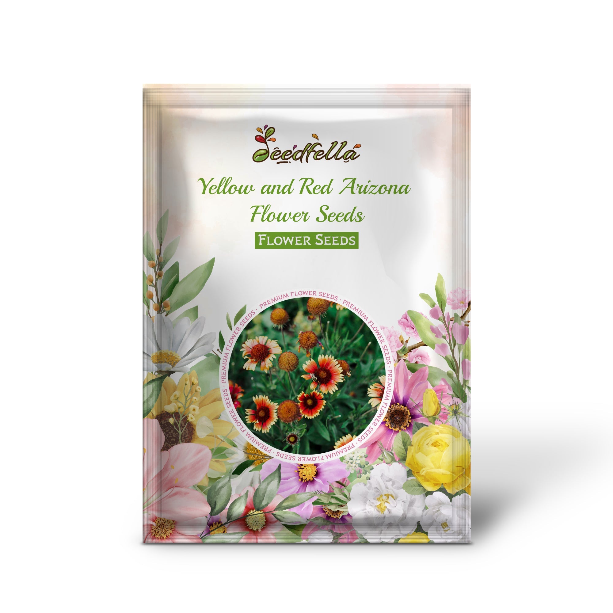 Yellow and Red Arizona Flower Seeds for Planting