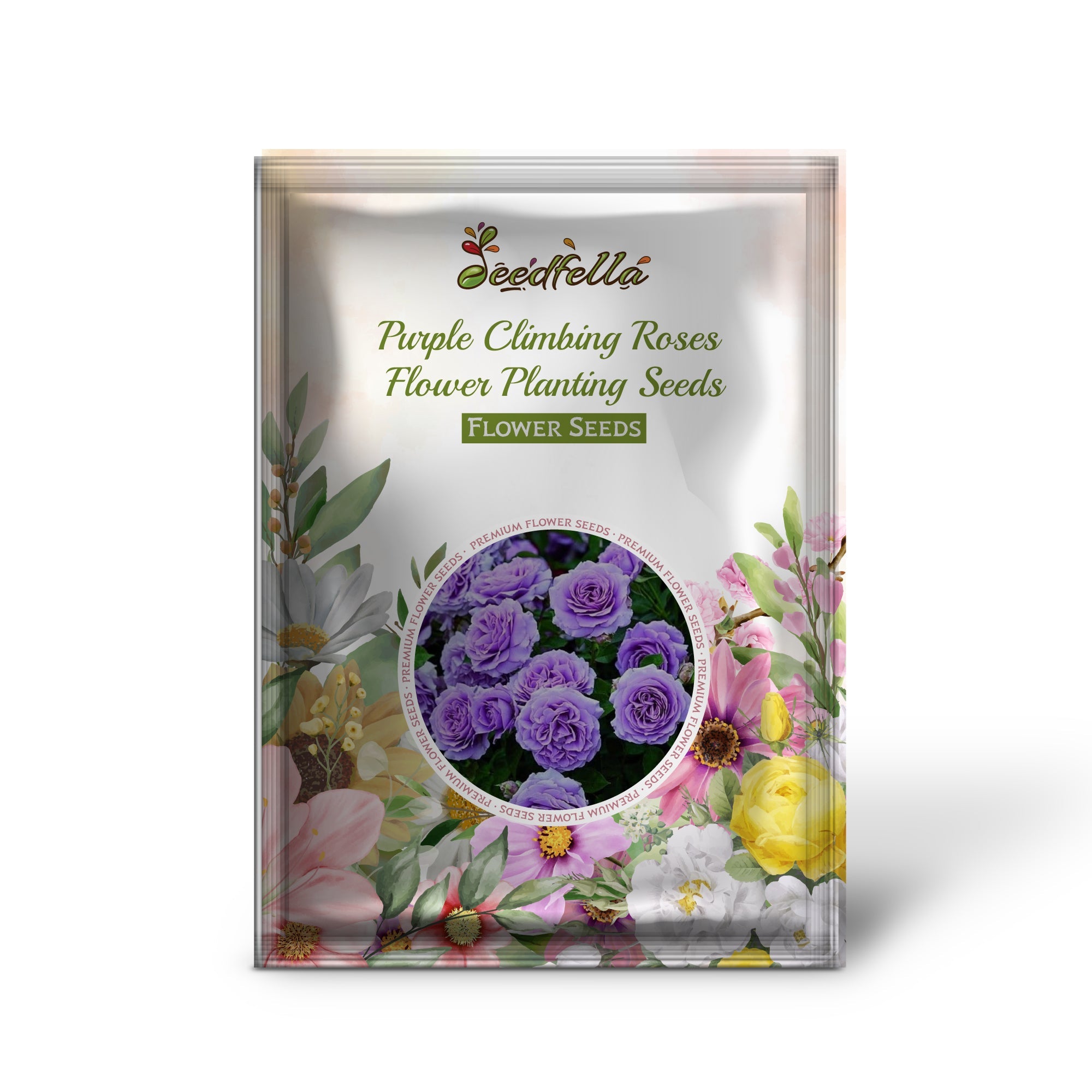 Purple Climbing Roses Flower Planting Seeds - Elegant Garden Seeds for Stunning Blooms