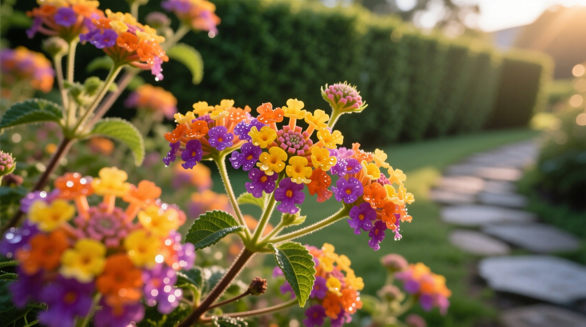 Orange Red Lantana Seeds for Planting - Heirloom, Non-GMO Flower Seeds for Garden Beds and Borders