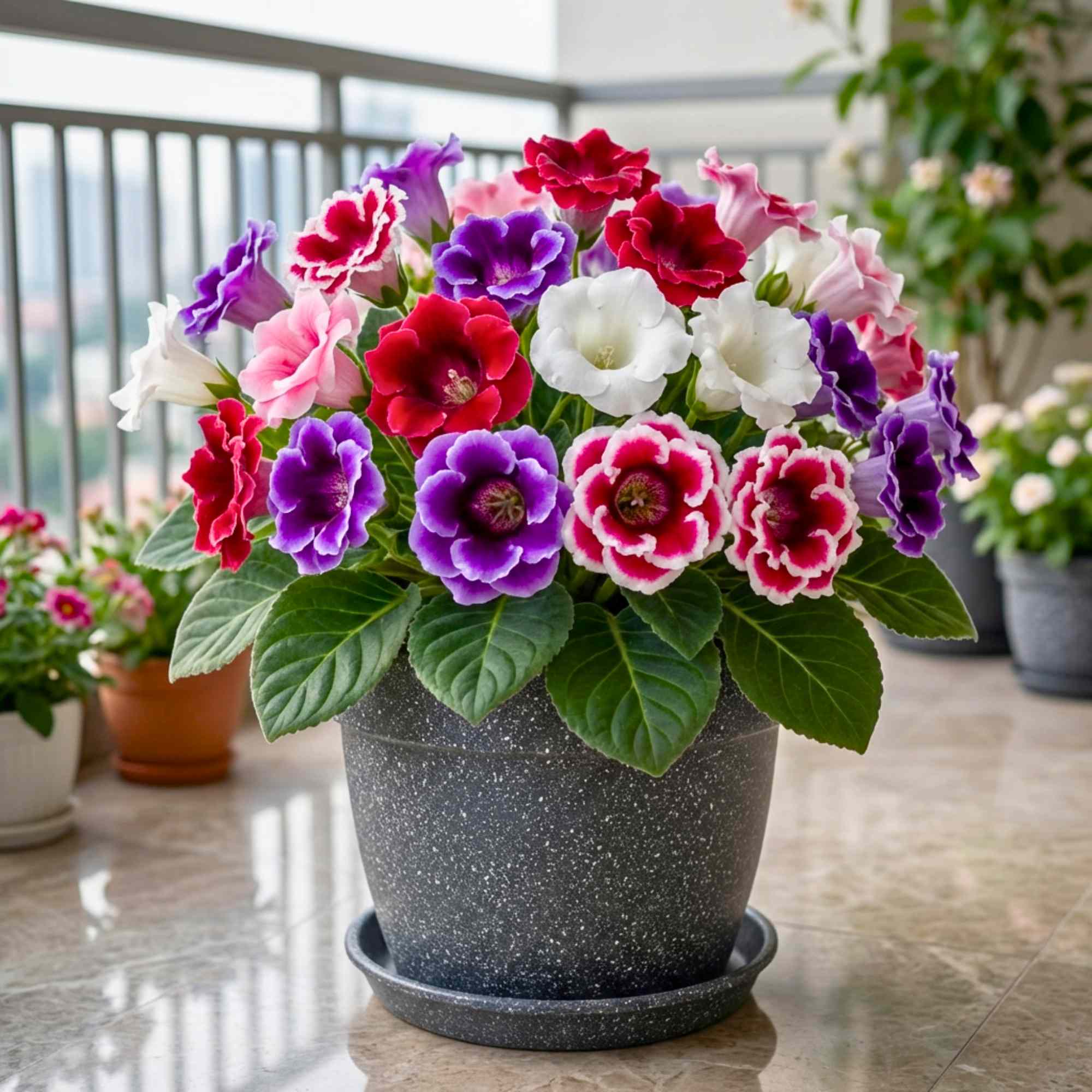 Red & White Gloxinia Flower seeds for Planting - Pollinator Friendly, Heirloom & GMO Free Seeds for Home Garden