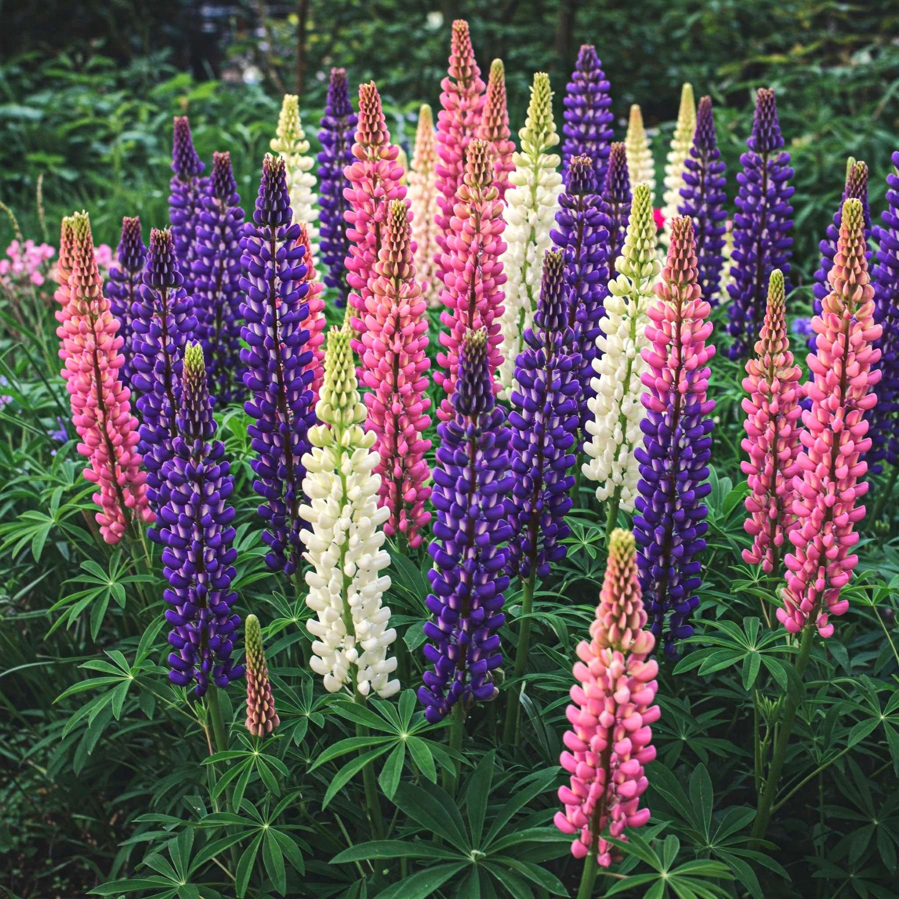 Lupine Mixed Flower seeds for Planting - Perfect for Borders, Heirloom & GMO Free Seeds for Home Garden