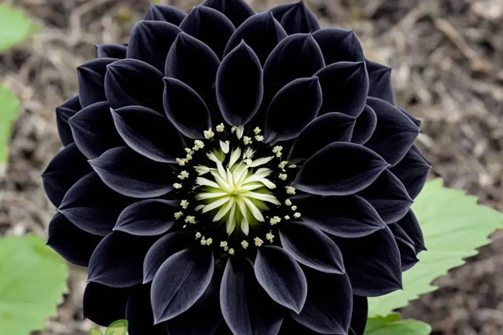 Black Dahlia flowers enhancing a garden border