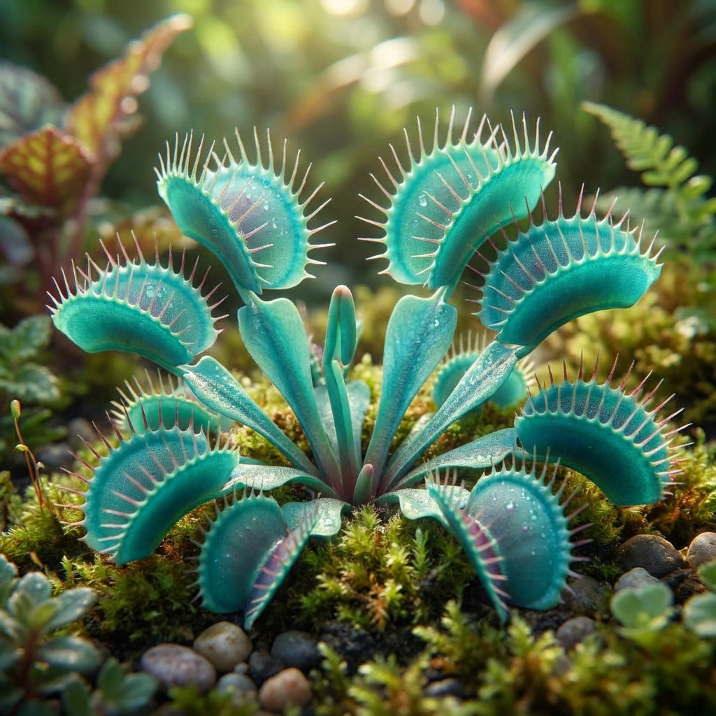 Blue Green Venus Fly Trap Seeds Flower seeds for Planting Sun Loving Heirloom & GMO Free Seeds for Home Garden