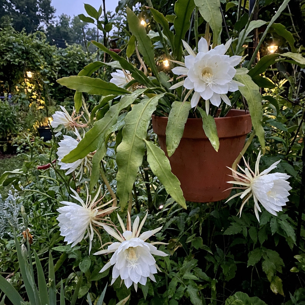 White Violet Epiphyllum Flower seeds for Planting Perfect for Borders Heirloom & GMO Free Seeds for Home Garden