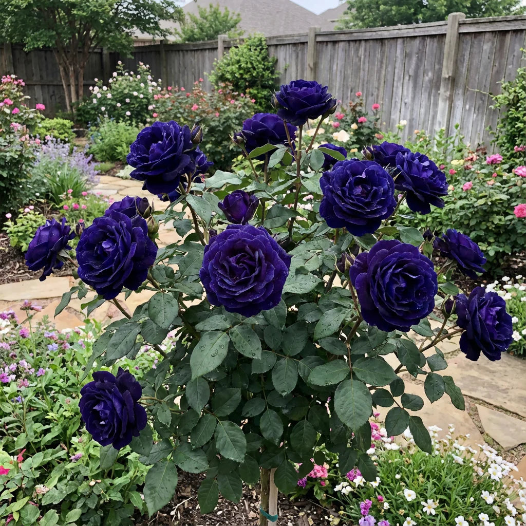 Midnight Supreme Dark Blue Rose Bush Flower Seeds for Planting  Stunning Floral Elegance for Your Garden