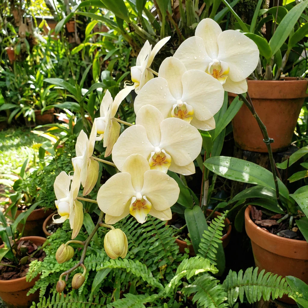 Cream Phalaenopsis Orchid Flower seeds for Planting - Long Bloom Season, Heirloom & GMO Free Seeds for Home Garden