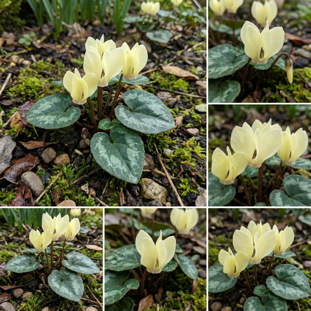 Light Yellow Cyclamen Flower seeds for Planting - Long Bloom Season, Heirloom & GMO Free Seeds for Home Garden