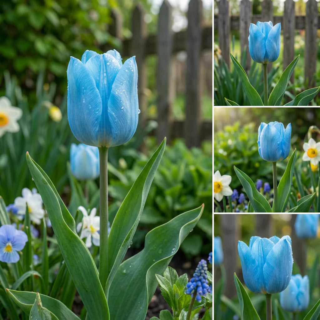 Blue Tulip Flower Seeds for Planting – Heirloom NonGMO Organic Garden Seeds with High Germination
 
 Sale - Evergrowseeds