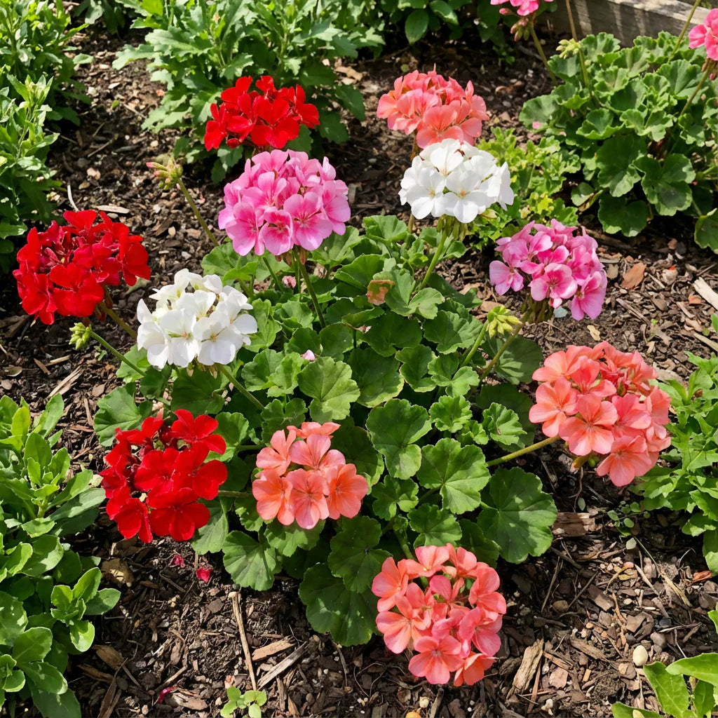 Geranium Mix Pelargonium Flower Seeds for Planting | Vibrant Annual Flower Seeds for Your Garden - Evergrowseeds