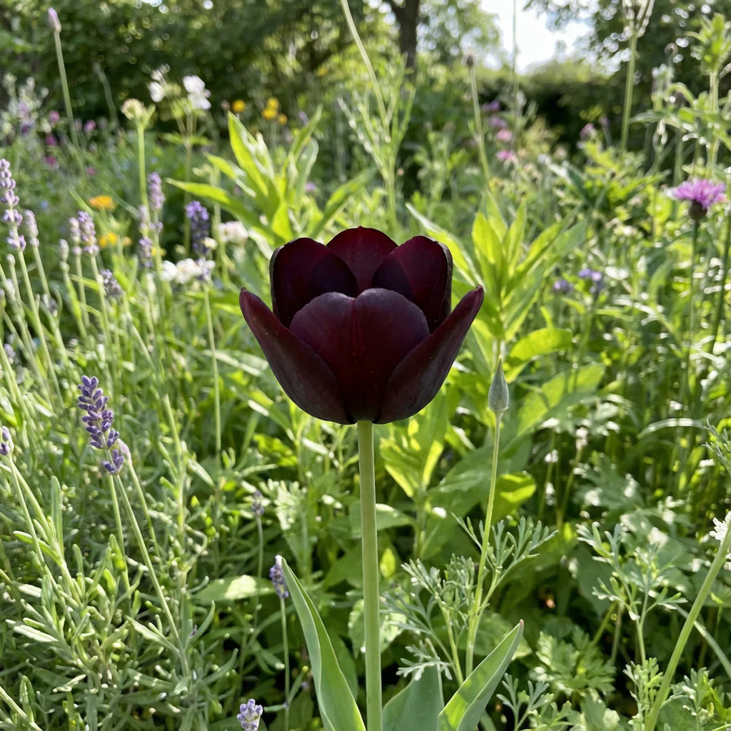 California Poppy Flower Tulip Black Seeds for Planting - Elegant Purple Tulip Flower Seeds for Stunning Gardens Planting Seeds - 1 pcs - Evergrowseeds