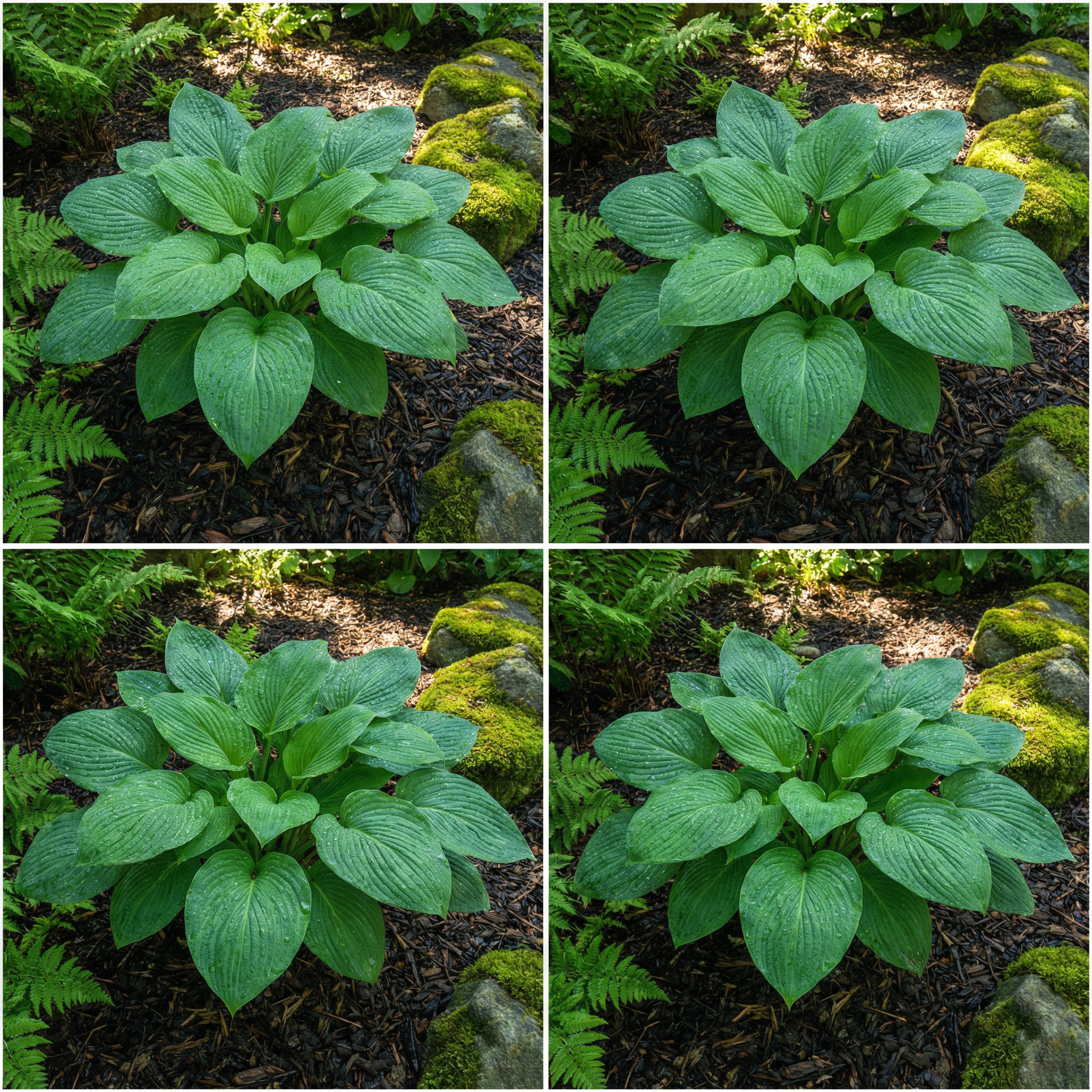 Evergrowseeds Hosta Seeds for planting, perennial shade plant with lush green foliage, non-GMO heirloom flower seeds.
