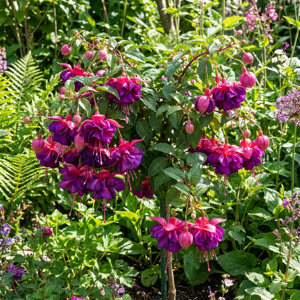Double Petals Fuchsia Seeds for Planting | Cream Red Flower Seeds for Vibrant Gardens