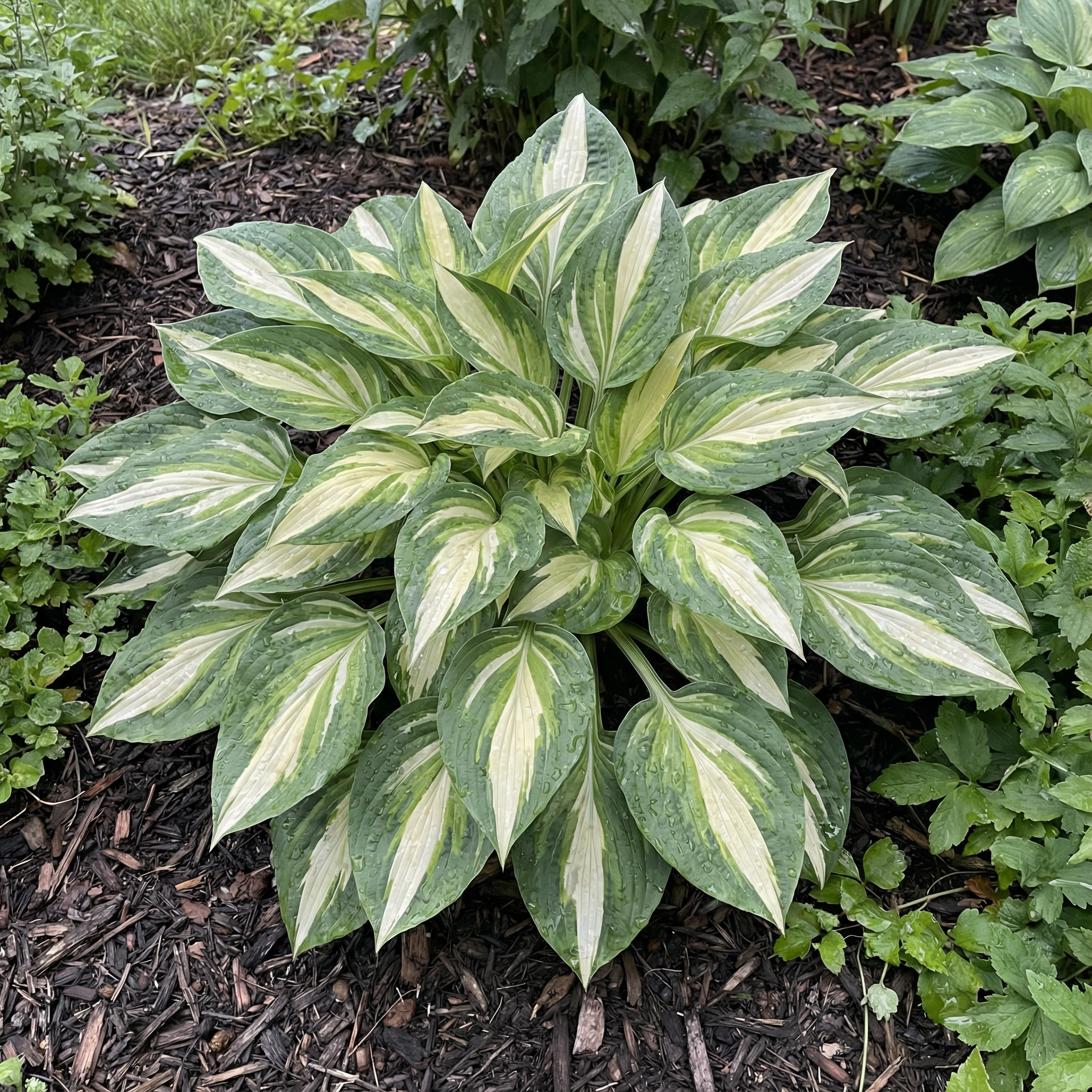 Evergrowseeds Hosta Seeds for planting, heirloom non-GMO perennial shade plant with lush green foliage, flower seed variety.