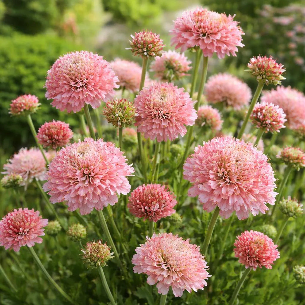 Pink Scabiosa Flower seeds for Planting - Fragrant Blossoms, Heirloom & GMO Free Seeds for Home Garden