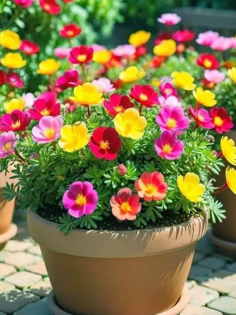 Mixed Portulaca Rose Flower seeds for Planting - Perfect for Borders, Heirloom & GMO Free Seeds for Home Garden