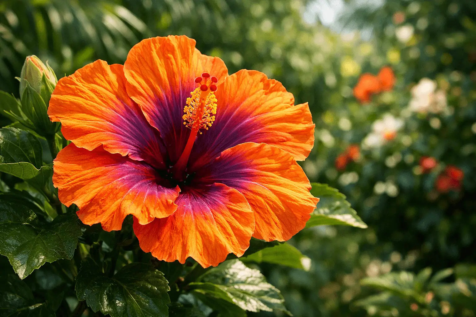Purple Orange Hibiscus Flower seeds for Planting - Pollinator Friendly, Heirloom & GMO Free Seeds for Home Garden